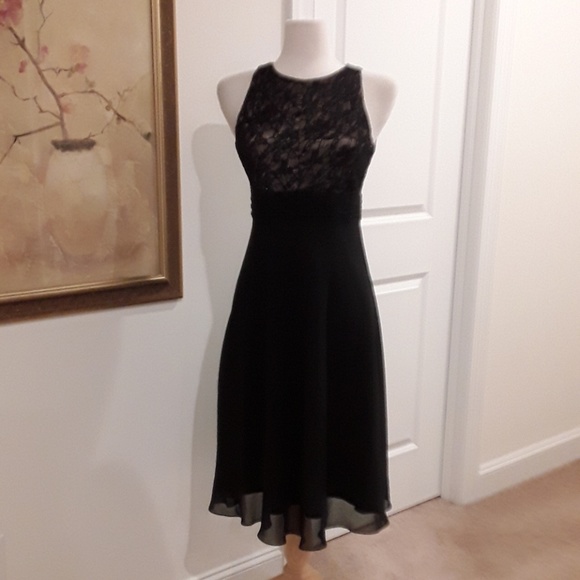 EVAN PICONE Chiffon Black Flowy Dress - Picture 4 of 9